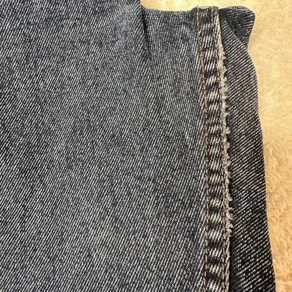 Levis 550 Mens Dark Wash Loose Fit Straight Size 36/32 Y2K Dad Jeans Work Pants - Picture 5 of 15